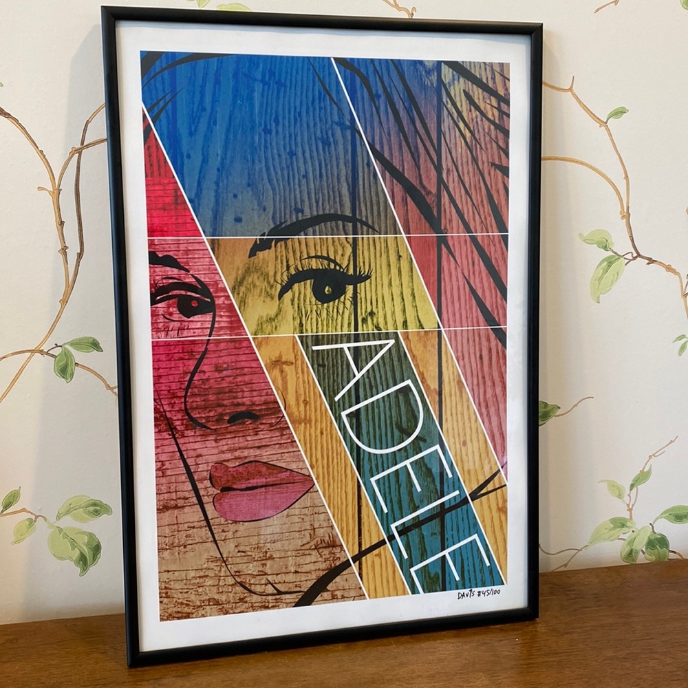 Adele Pop Art Framed Signed Davis #45/100